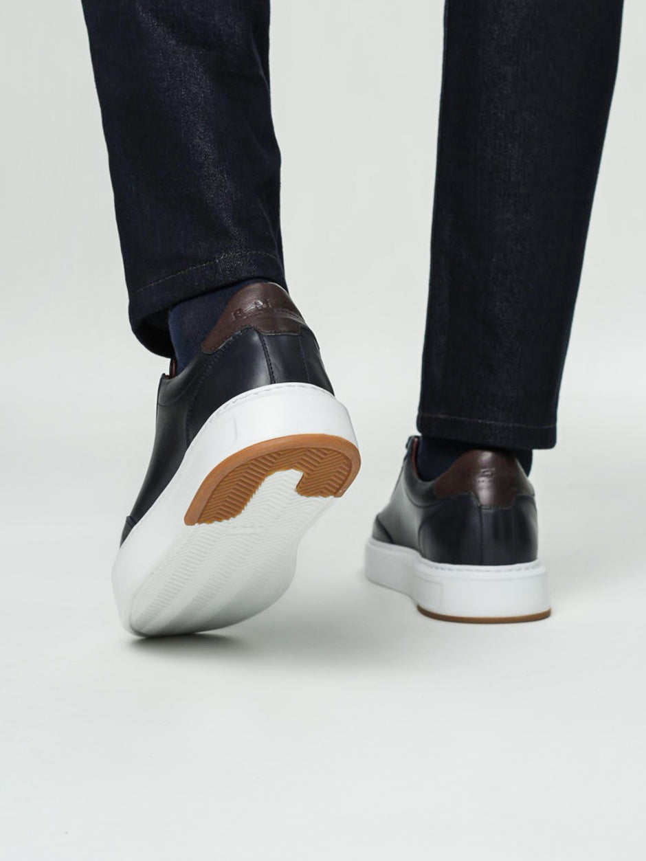 Pantofi Casual Barbati Sneakers Bleumarin 100% Piele Naturala BMan0397 (10)