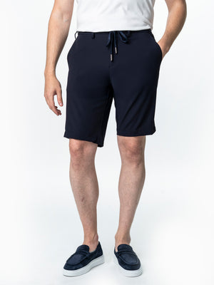 Pantaloni Scurti Flexo Cu Snur Barbati Bleumarin Din Spandex Milano BMan178
