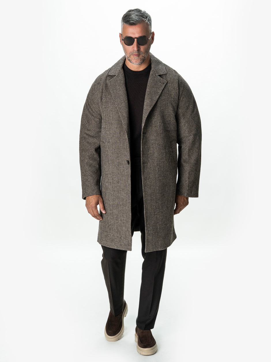 Pantaloni Eleganti Barbati Maro Cafeniu din Lana BMan0110 (6)