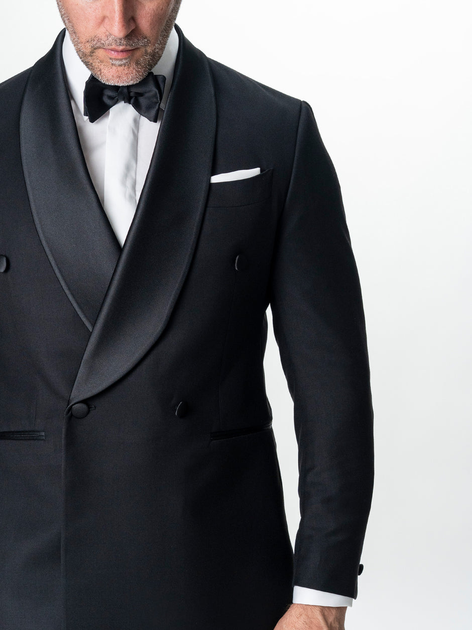 Costum Mire Negru Tip Smoking Ceremonie Lana Sarto BMan0032 (3)