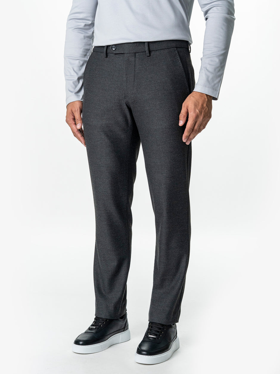 Pantaloni Gri Barbati Office Stretch Relax Fit BMan0001 (4)