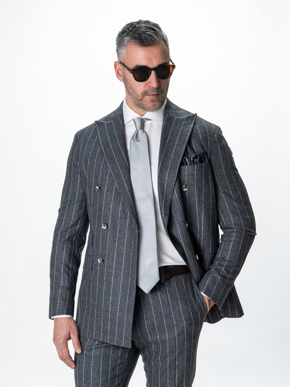 Costum Barbati Gri In Dungi 100% Lana Vitale Barberis BMan0068 (2)