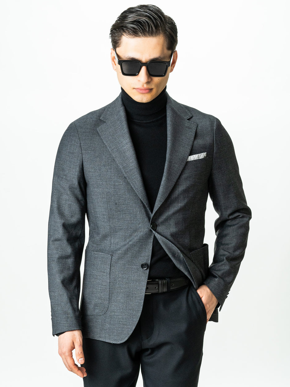 Sacou Business Casual Barbati Gri Inchis All Season Stofa Sarto BMan0033 (1)
