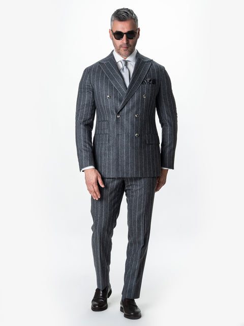 Costum Barbati Gri In Dungi 100% Lana Vitale Barberis BMan0068
