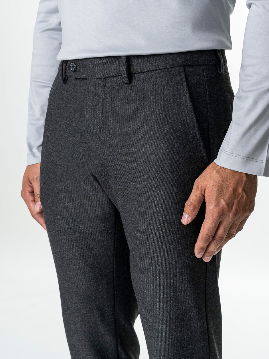 Pantaloni Gri Barbati Office Stretch Relax Fit BMan0001 (6)