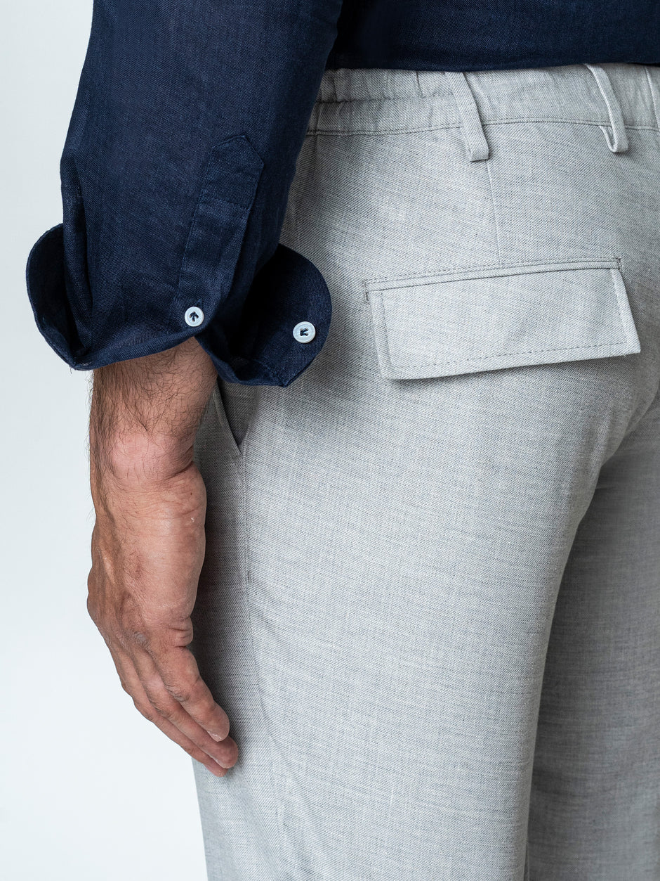 Pantaloni Scurti Barbati Cu Siret De Vara Gri BMan179 (6)