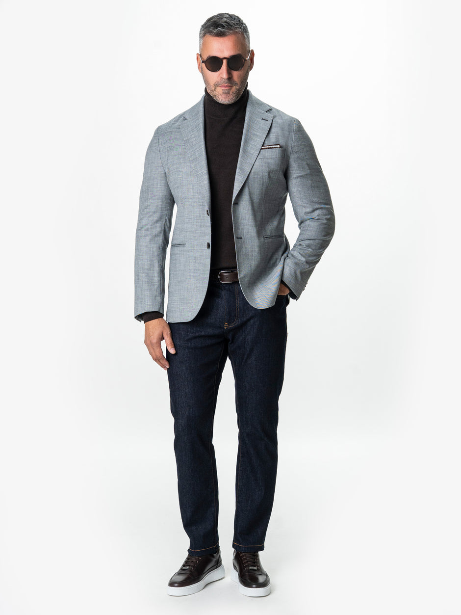 Sacou Gri Barbati Din Bumbac Cu Lana All Season BMan0036 (2)