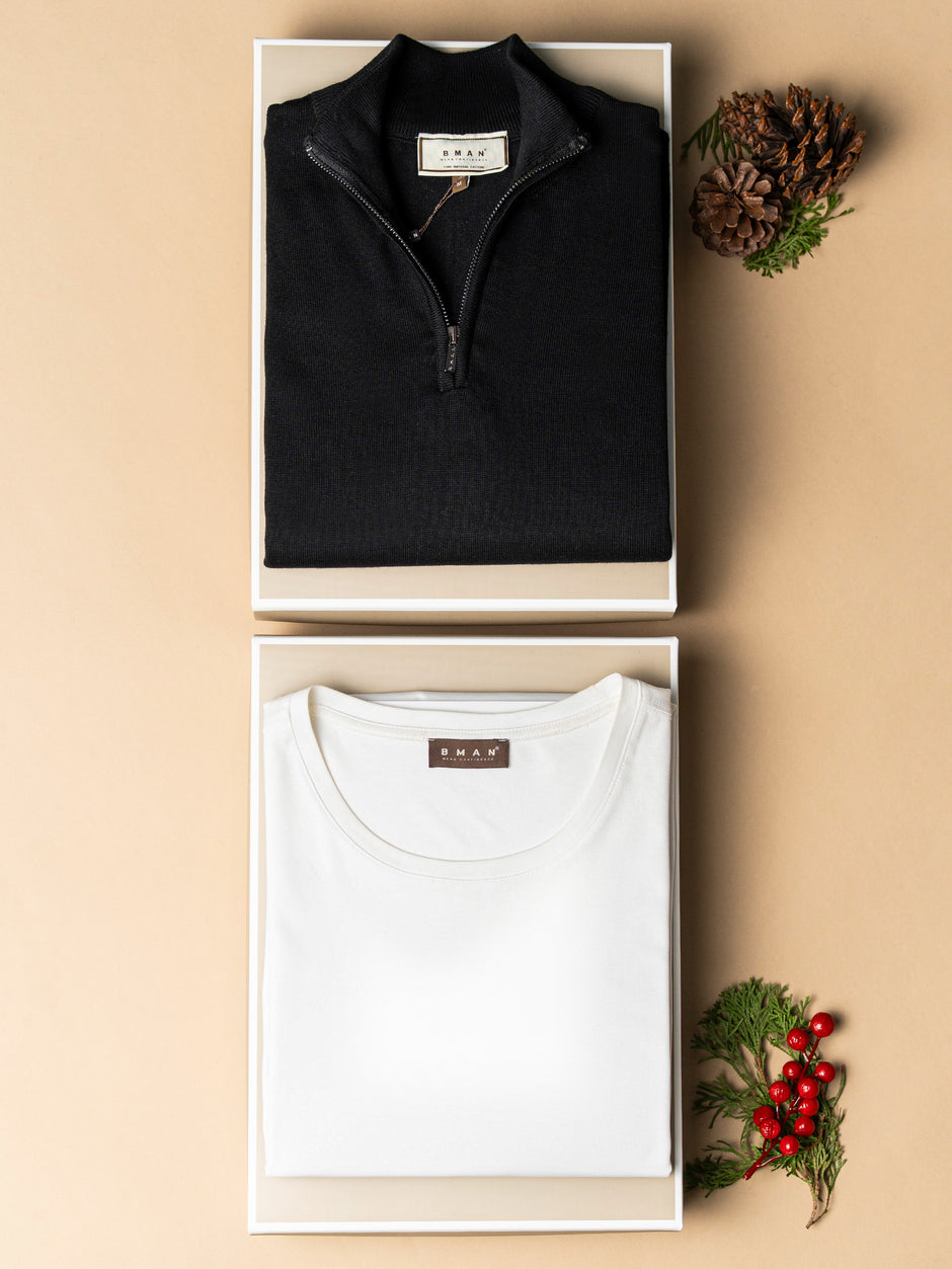 Pachet Cadou Barbati Pulover Cu Tricou Bman0054 (1)