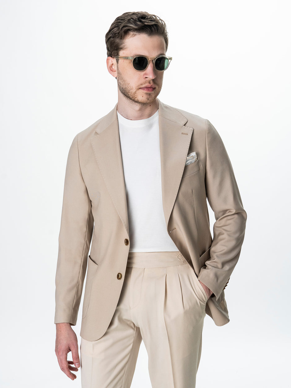 Sacou Barbati Bej 100% Lana Vitale Barberis BMan0056 (2)