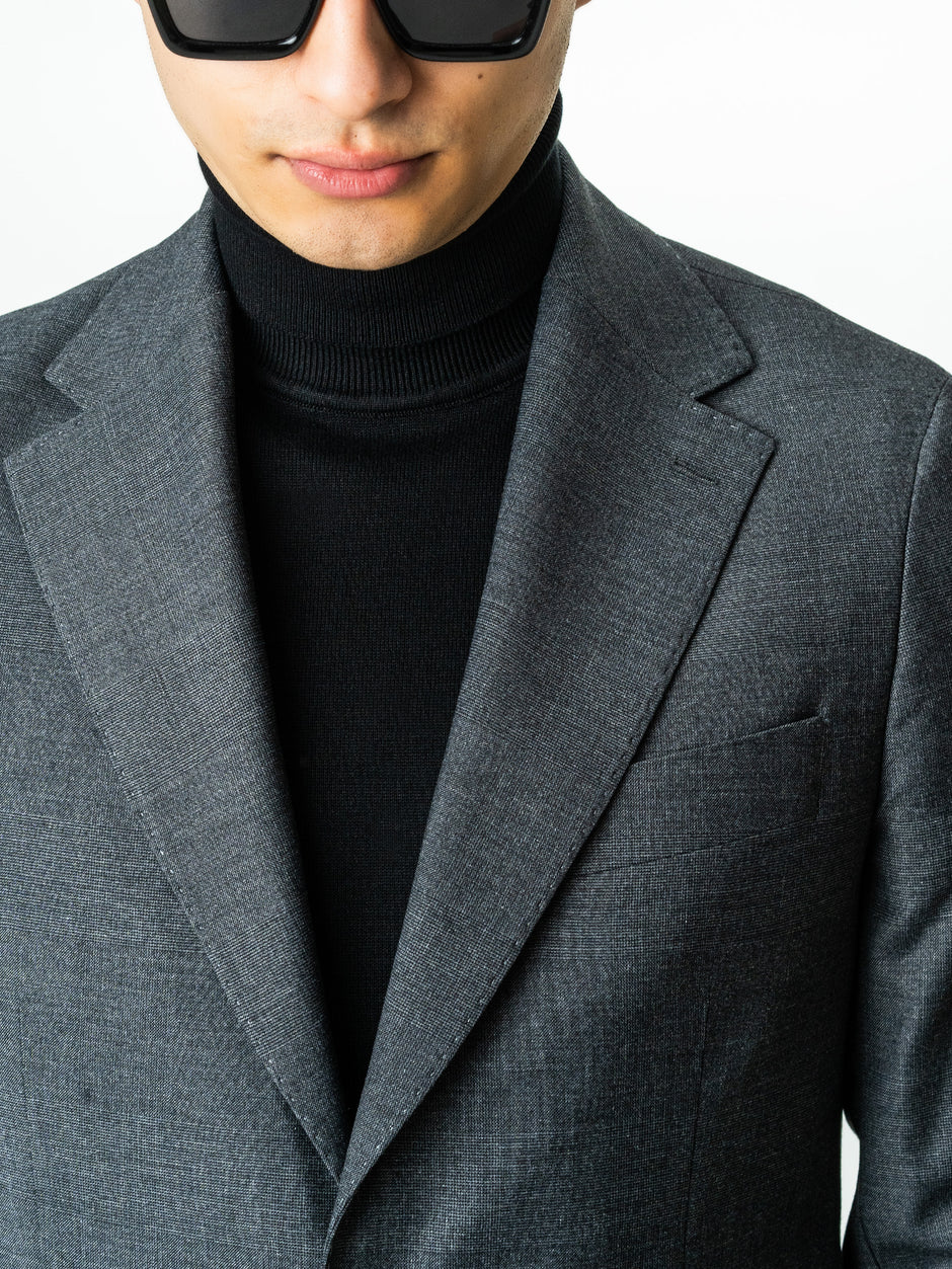 Sacou Business Casual Barbati Gri Inchis All Season Stofa Sarto BMan0033 (6)