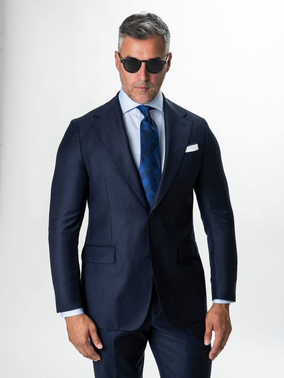 Costum Barbati Bleumarin 100% Lana Vitale Barberis BMan1111 (2)