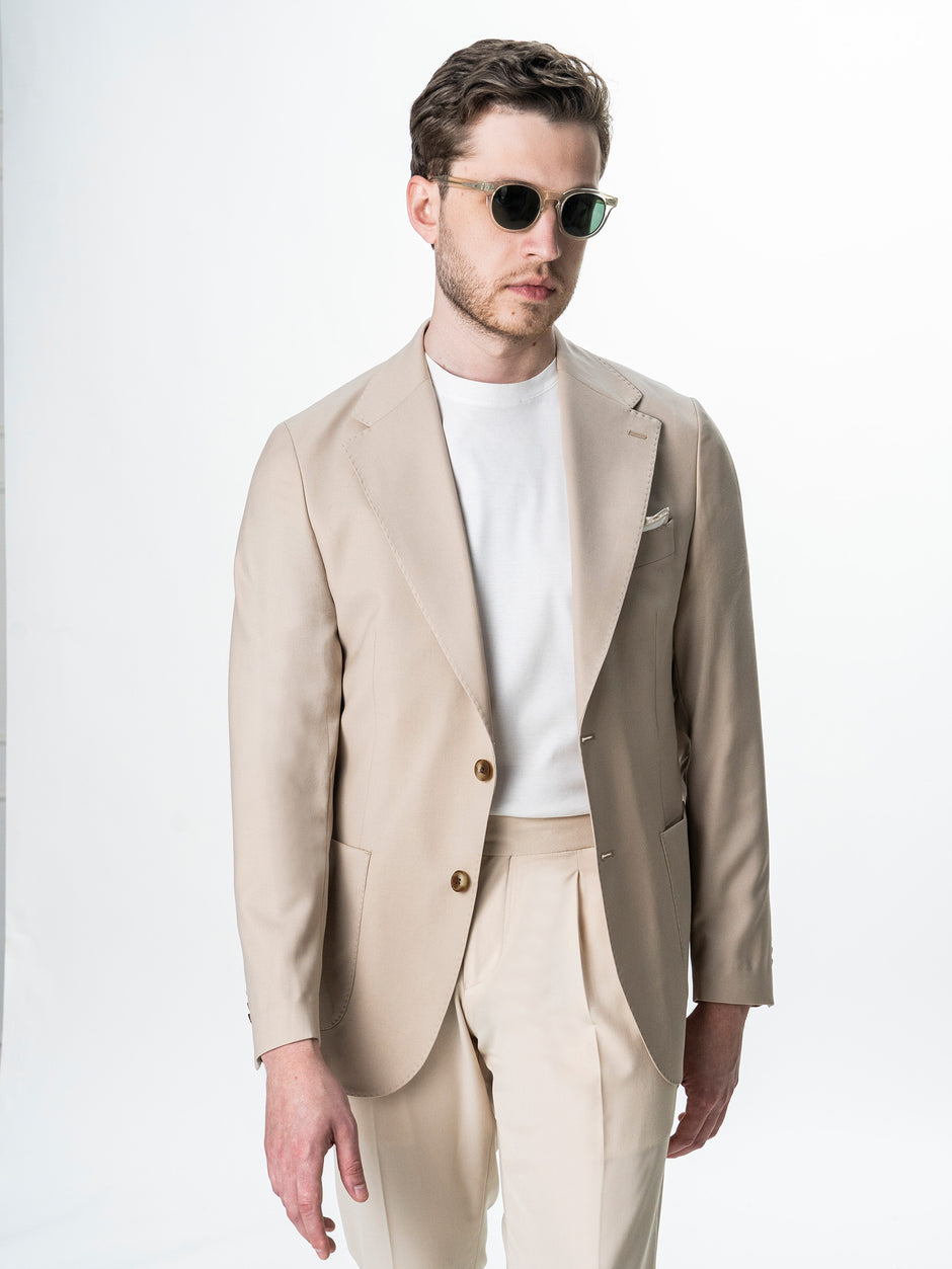 Sacou Barbati Bej 100% Lana Vitale Barberis BMan0056 (6)