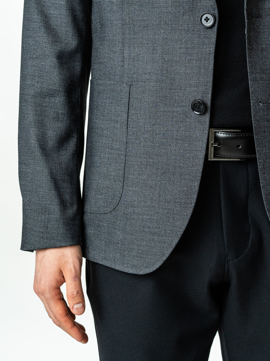 Sacou Business Casual Barbati Gri Inchis All Season Stofa Sarto BMan0033 (8)