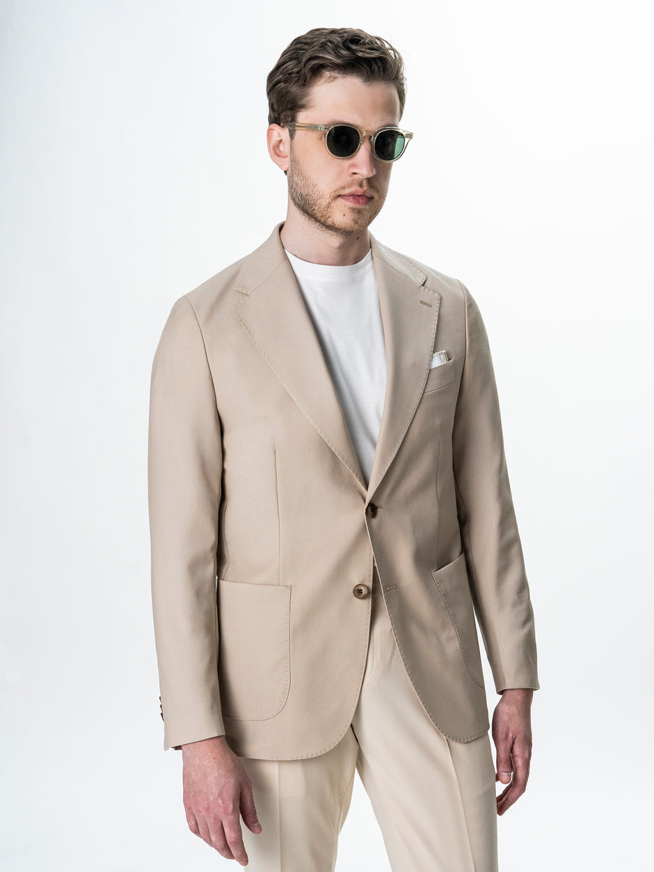 Sacou Barbati Bej 100% Lana Vitale Barberis BMan0056 (4)