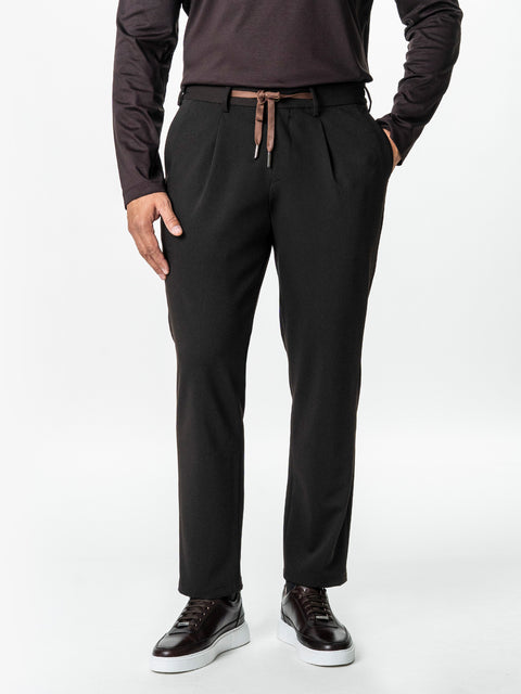 Pantaloni Barbati Casual Cafenii Din Lana BMan0101