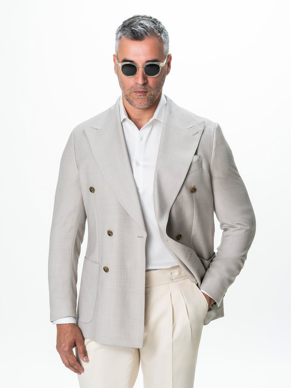 Sacou Crem Doua Randuri Lana Vitale Barberis BMan0080 (1)