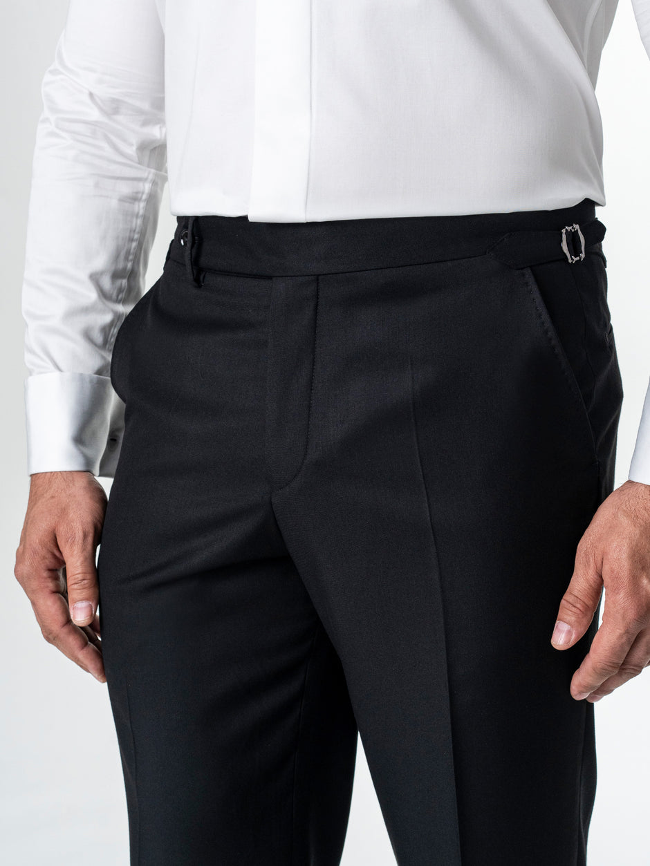 Costum Mire Negru Tip Smoking Ceremonie Lana Sarto BMan0032 (12)