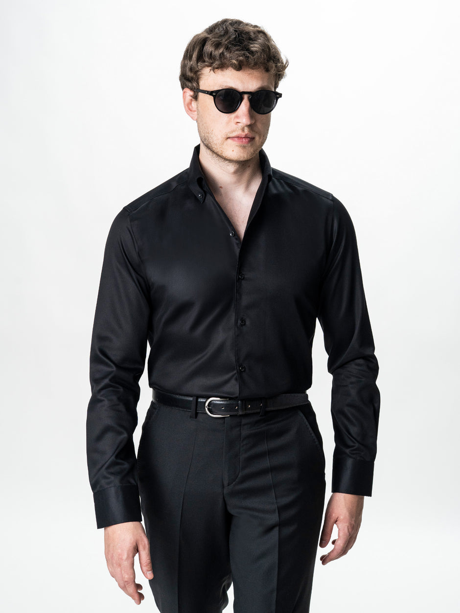 Camasa Barbati Neagra Non-Iron Guler One-Piece BMan0207 (3)