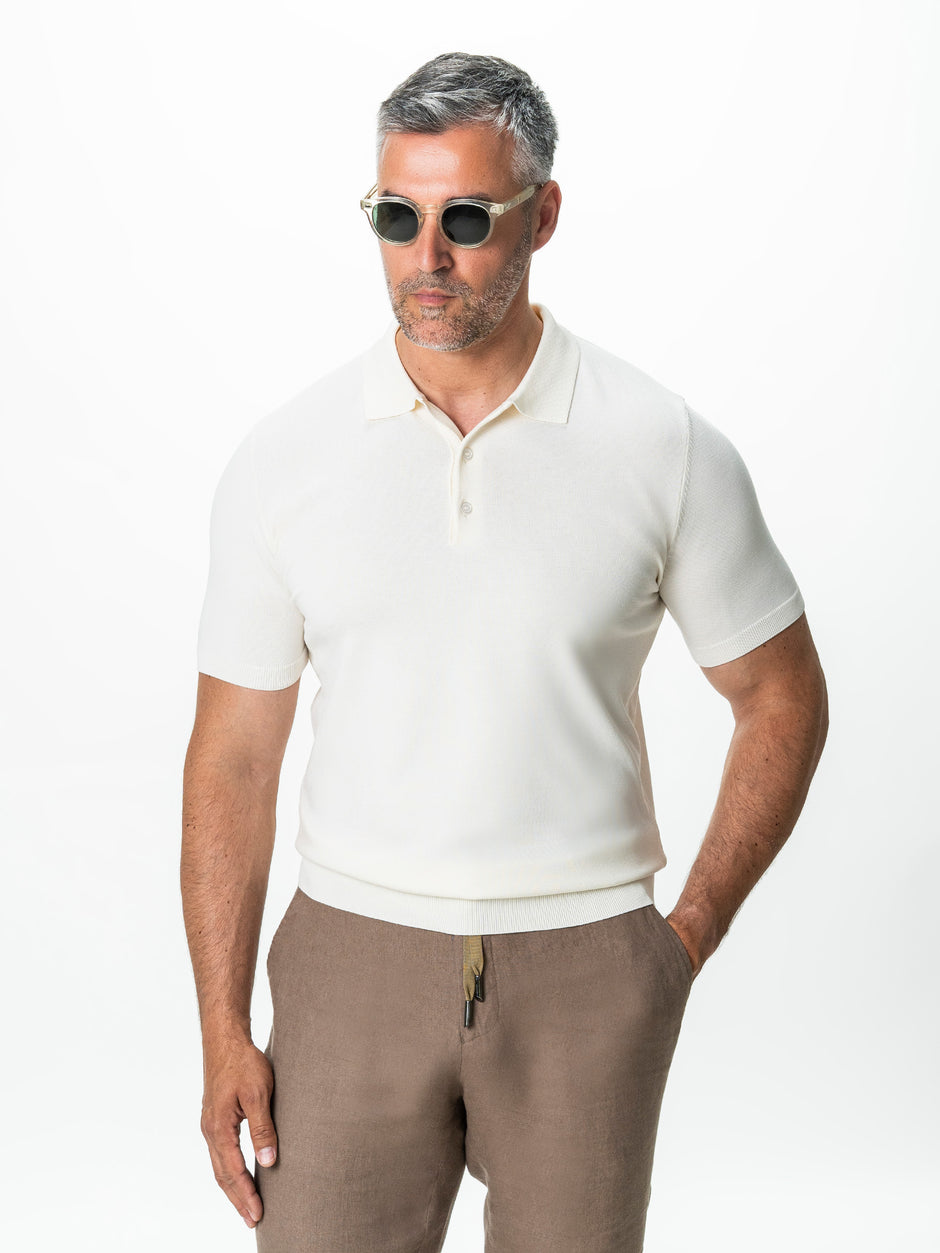 Tricou Barbati Polo Alb Off-White BMan0103 (1)