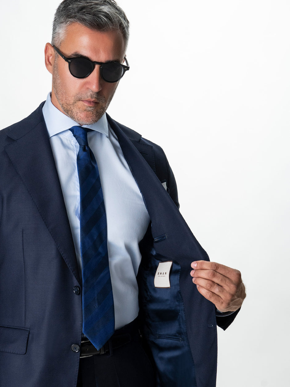 Costum Barbati Bleumarin 100% Lana Vitale Barberis BMan1111 (9)