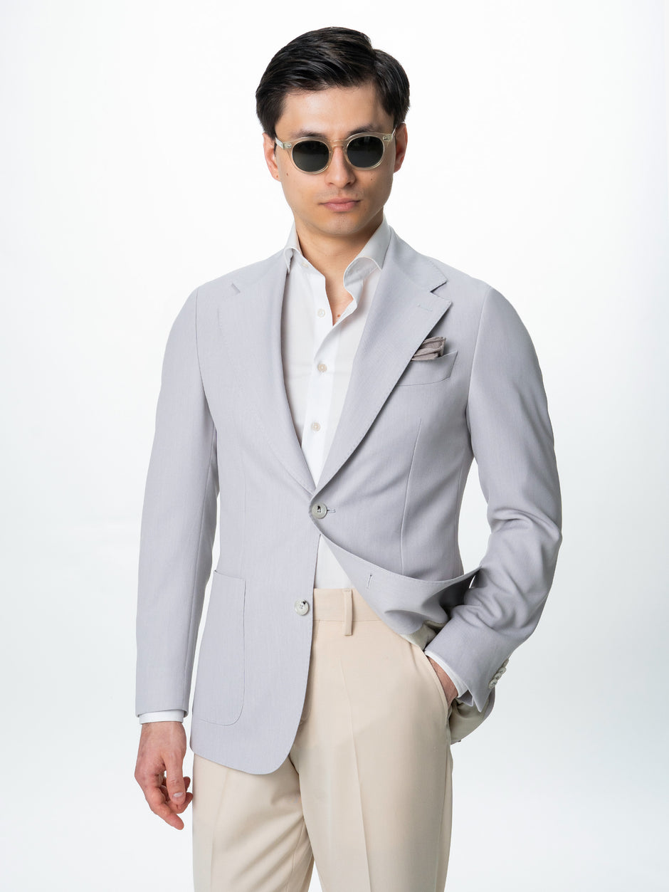 Sacou Barbati Gri Smart Casual Din Lana BMan0074 (4)