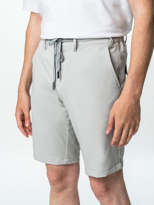 Pantaloni Scurti Flexo Cu Snur Barbati Gri Stone Din Spandex Milano BMan178