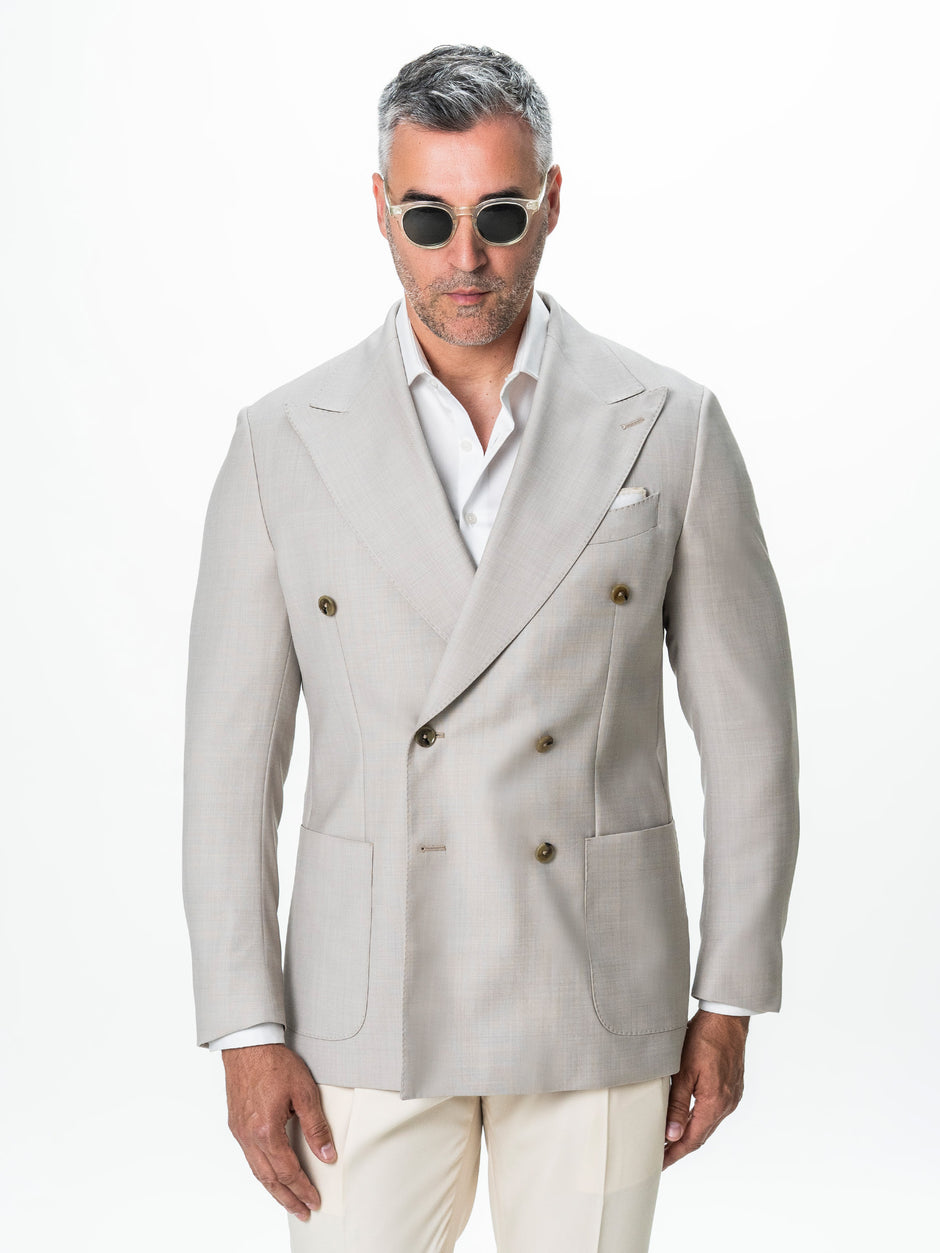 Sacou Crem Doua Randuri Lana Vitale Barberis BMan0080 (3)