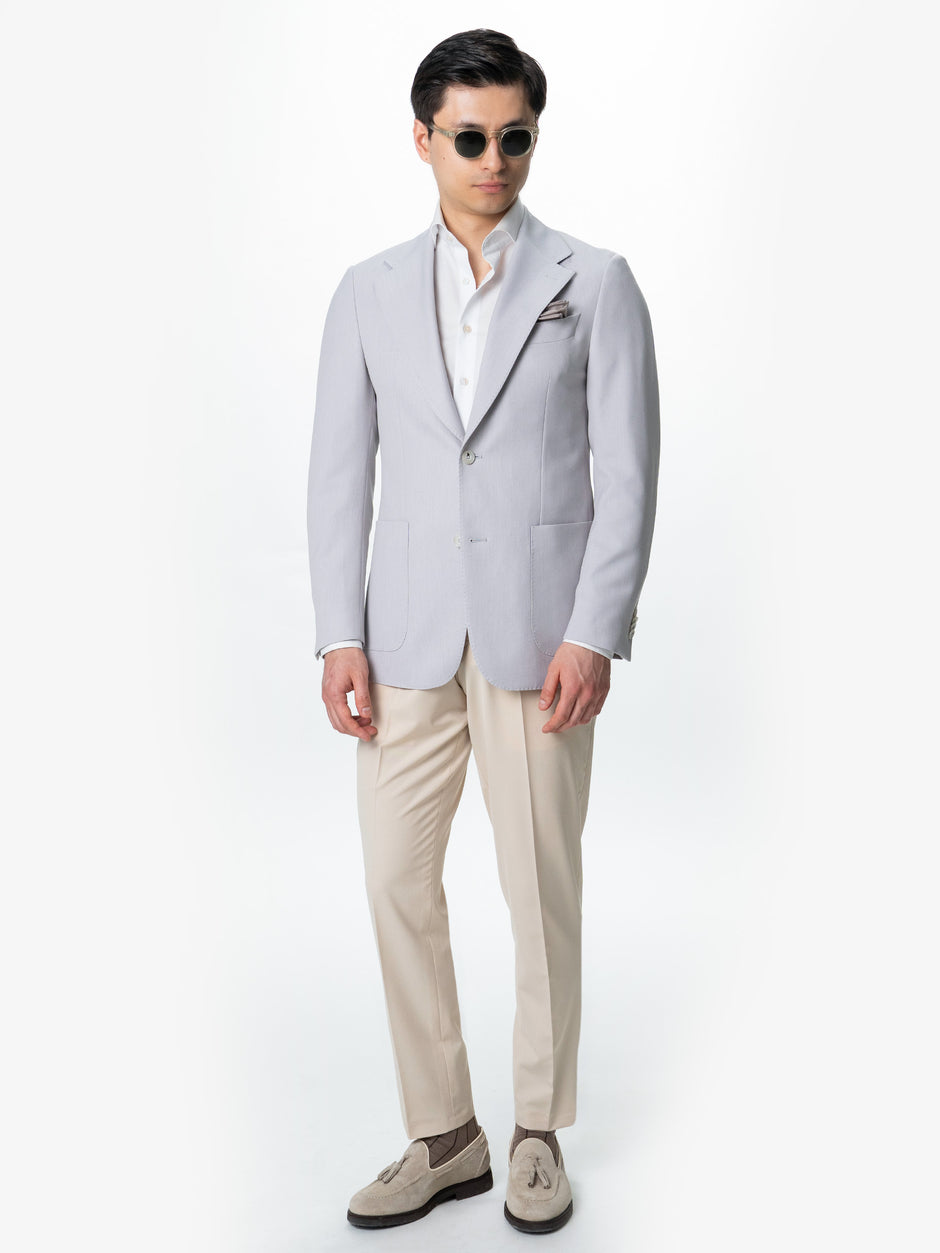 Sacou Barbati Gri Smart Casual Din Lana BMan0074 (2)