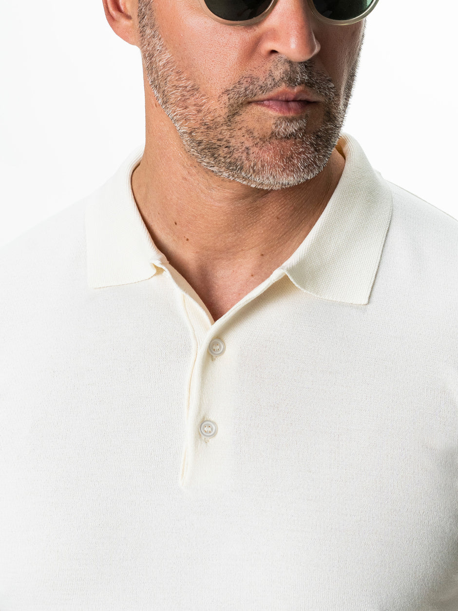 Tricou Barbati Polo Alb Off-White BMan0103 (4)