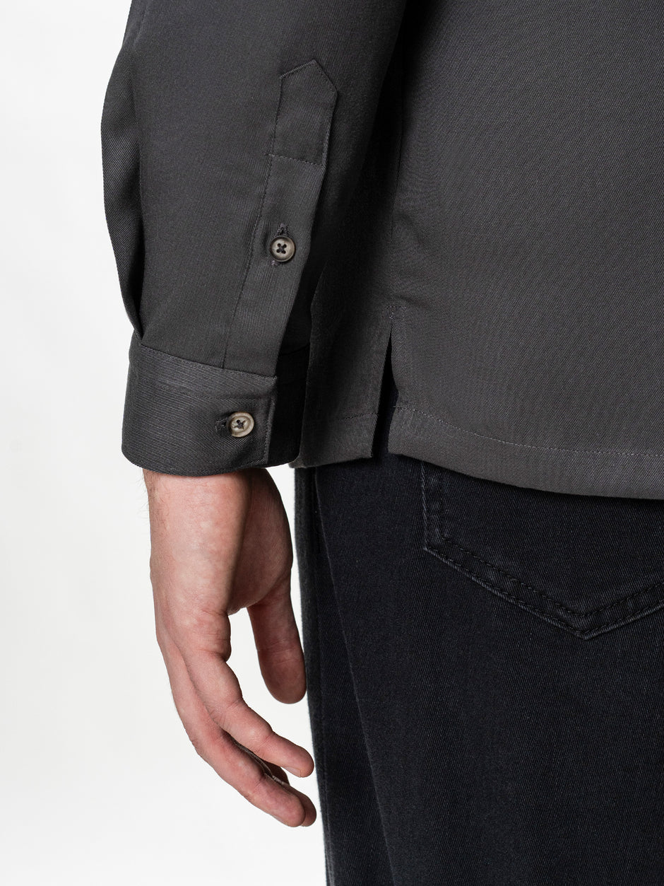 Camasa Barbati Antracit din 100% Bumbac Relaxed Fit BMan0407 (8)