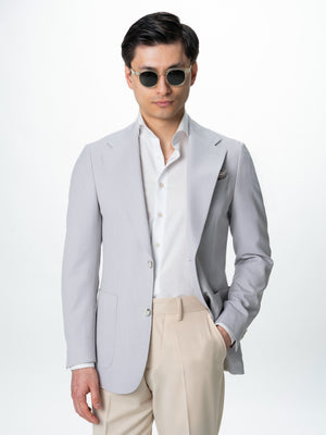 Sacou Barbati Gri Smart Casual Din Lana BMan0074