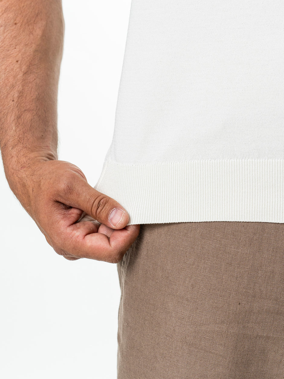 Tricou Barbati Polo Alb Off-White BMan0103 (8)