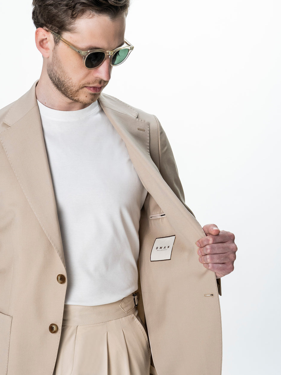 Sacou Barbati Bej 100% Lana Vitale Barberis BMan0056 (5)