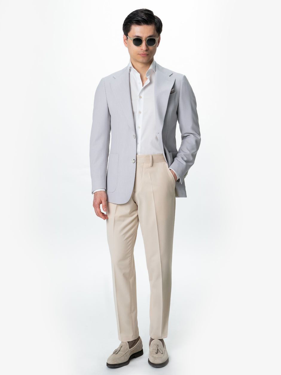 Sacou Barbati Gri Smart Casual Din Lana BMan0074 (5)