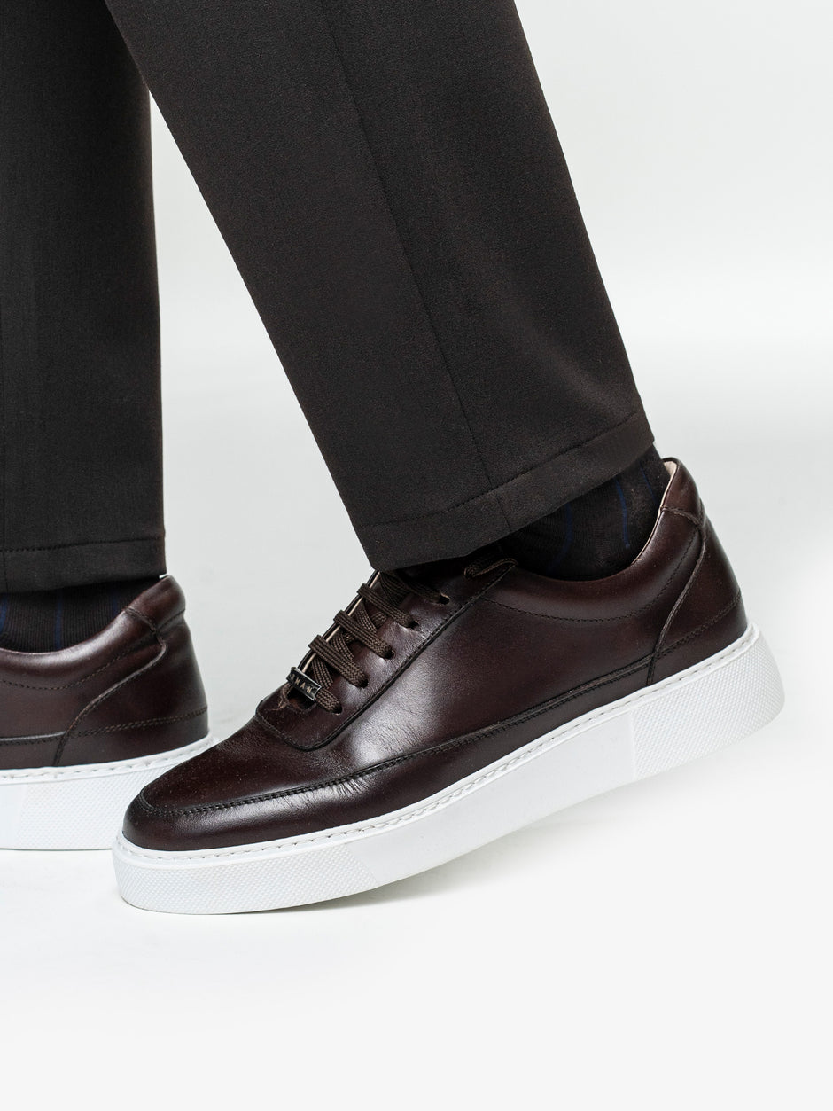 Pantaloni Barbati Casual Cafenii Din Lana BMan0101 (8)