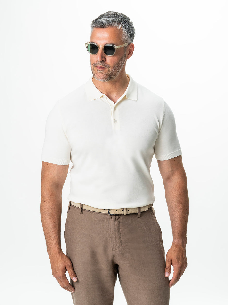 Tricou Barbati Polo Alb Off-White BMan0103 (3)