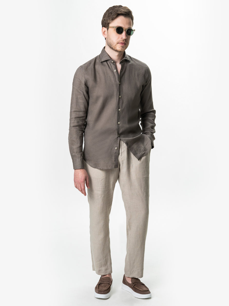 Camasa Barbati Grej Din In Natural BMan0064 (1)