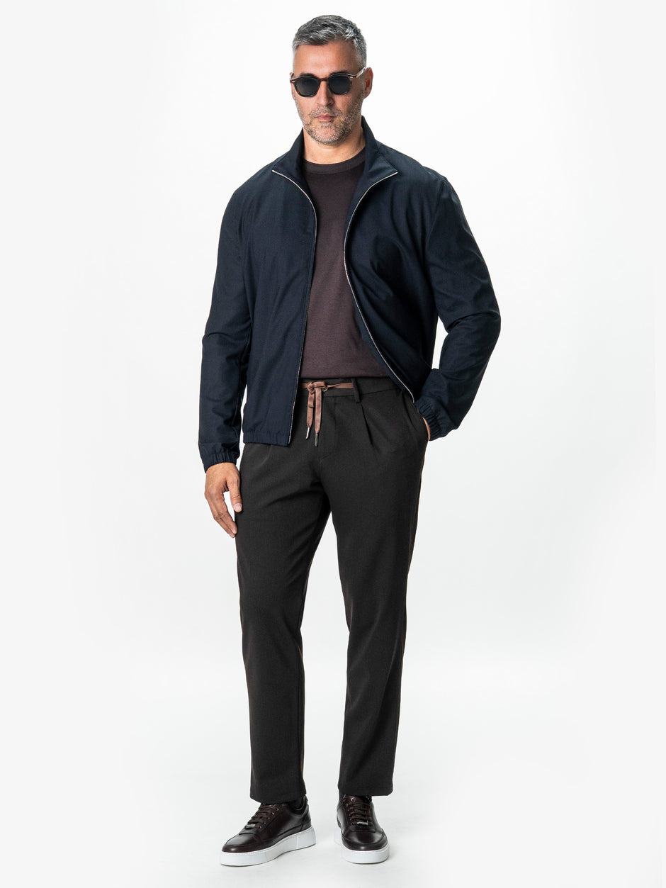 Pantaloni Barbati Casual Cafenii Din Lana BMan0101 (2)