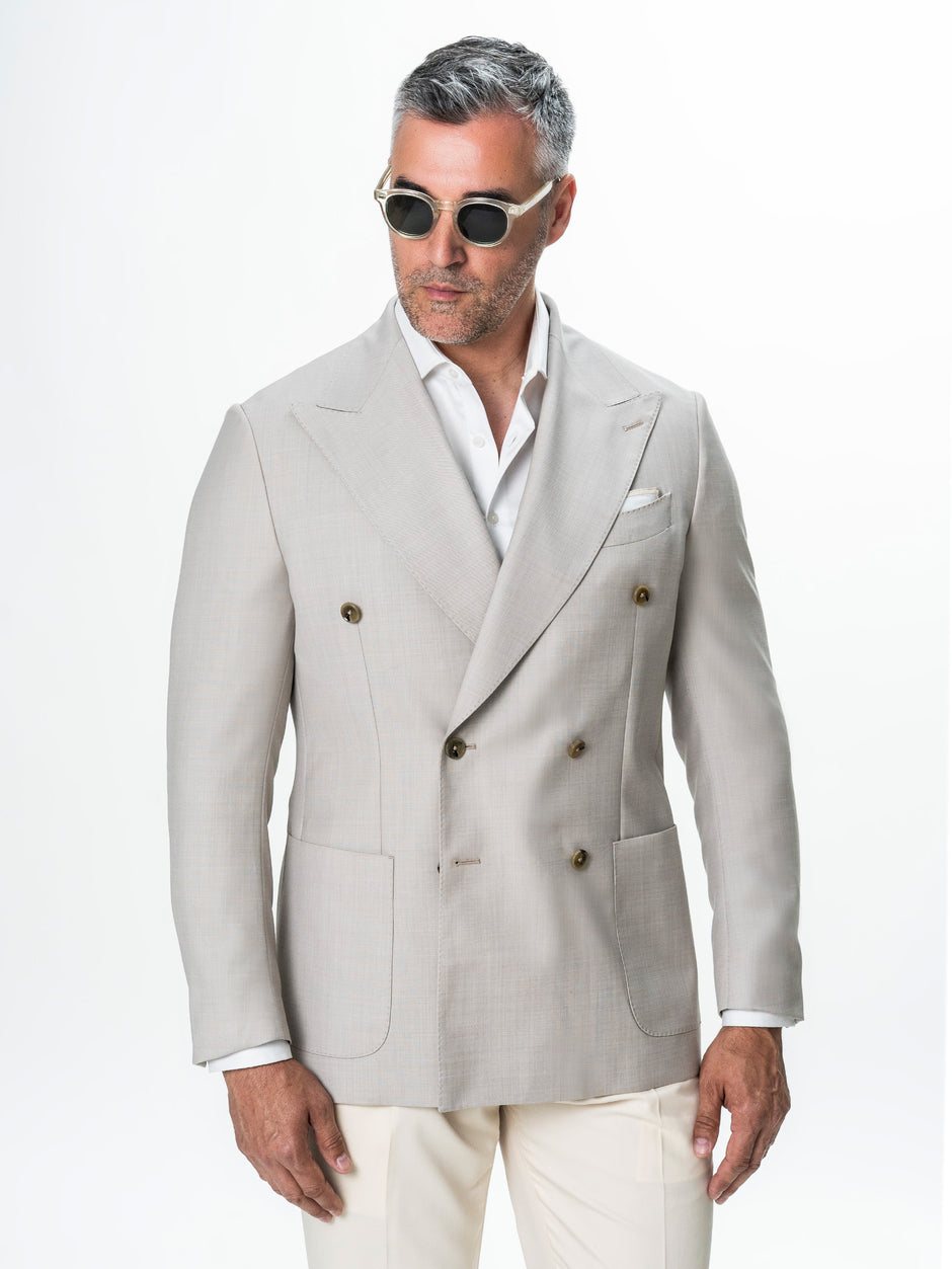 Sacou Crem Doua Randuri Lana Vitale Barberis BMan0080 (9)