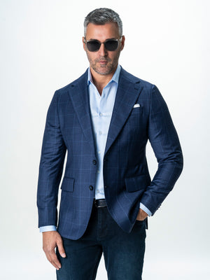 Sacou Office Barbati Bleumarin 100% Lana BMan0045