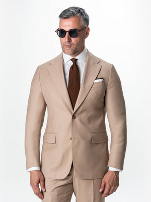 Costum Barbati Elegant Crem Inchis BMan0018