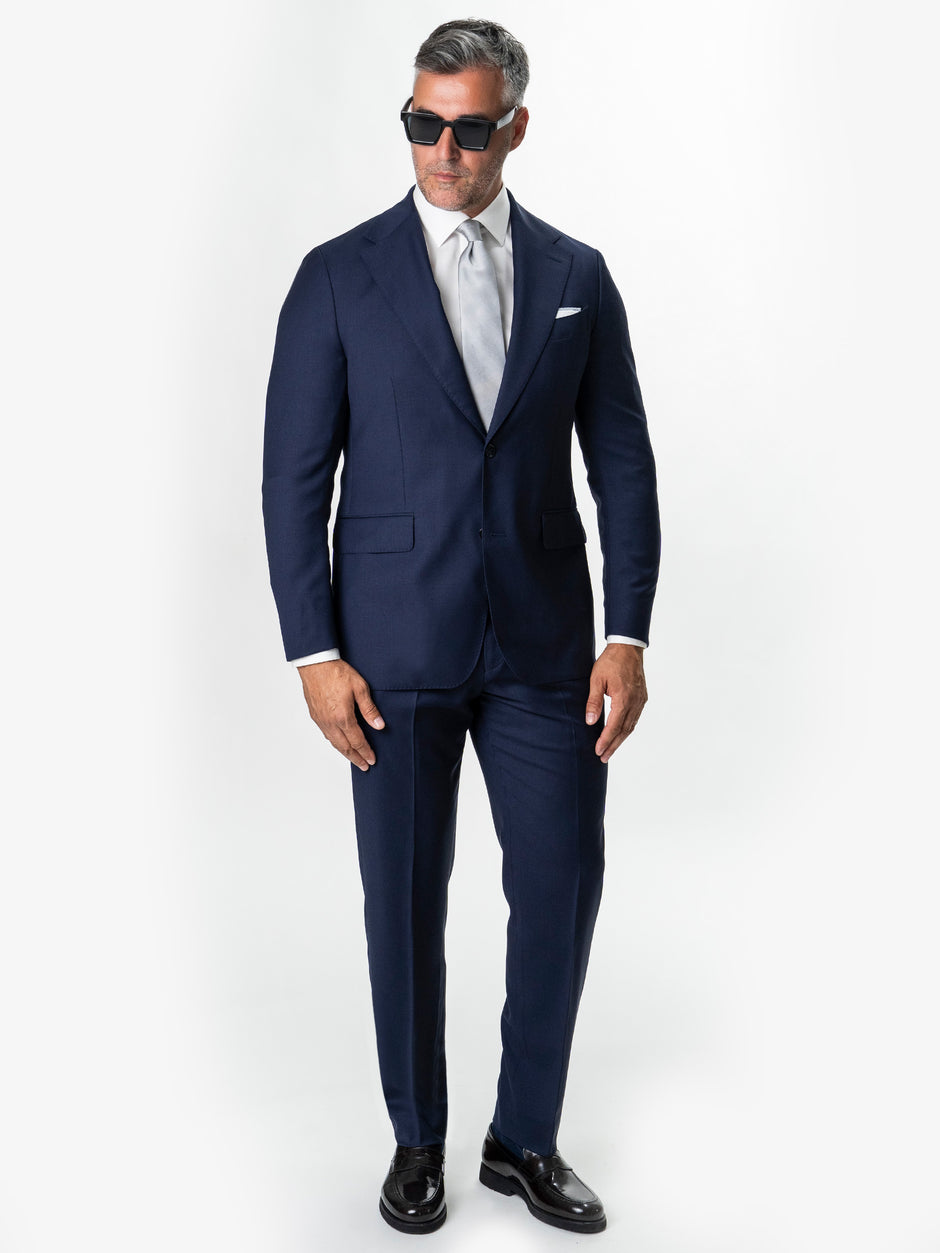 Costum Barbati Bleumarin Lana Loro Piana Super 150's BMan0100 (5)