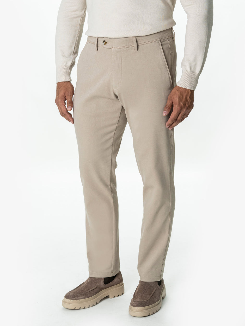 Pantaloni Chino Barbati Bej BMan0130 (4)