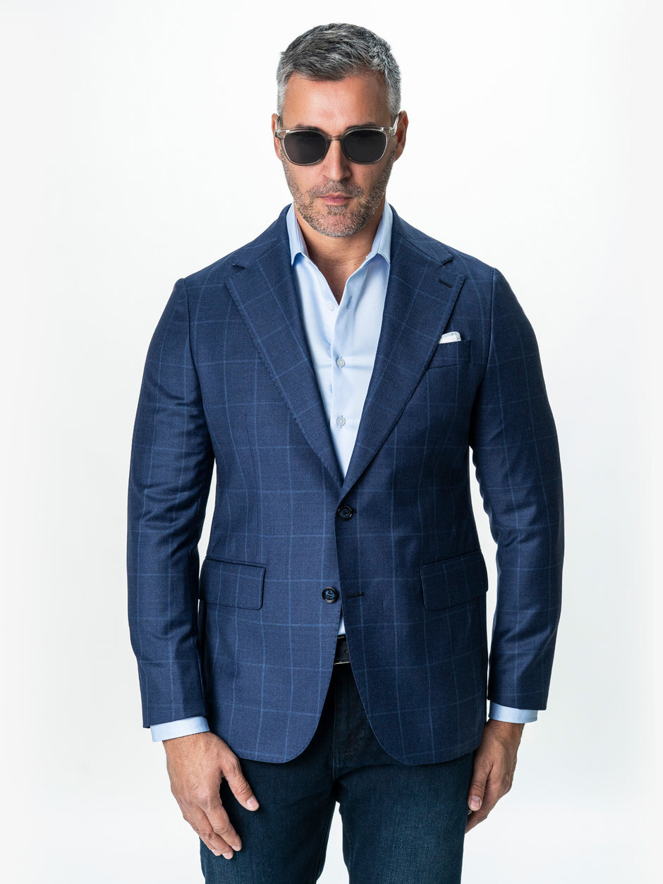 Sacou Office Barbati Bleumarin 100% Lana BMan0045 (4)