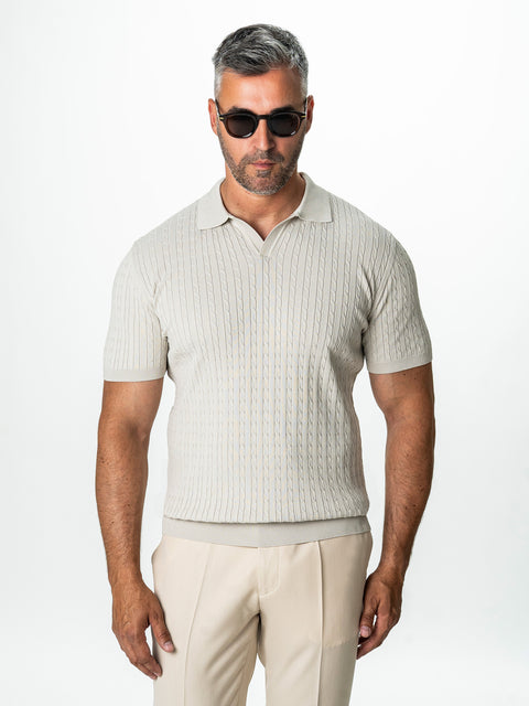 Tricou Barbati Polo Modern De Vara Crem BMan297