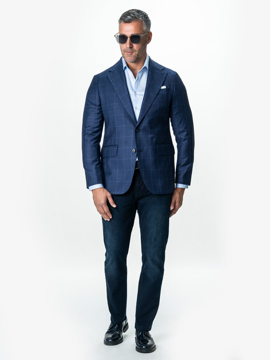 Sacou Office Barbati Bleumarin 100% Lana BMan0045 (5)