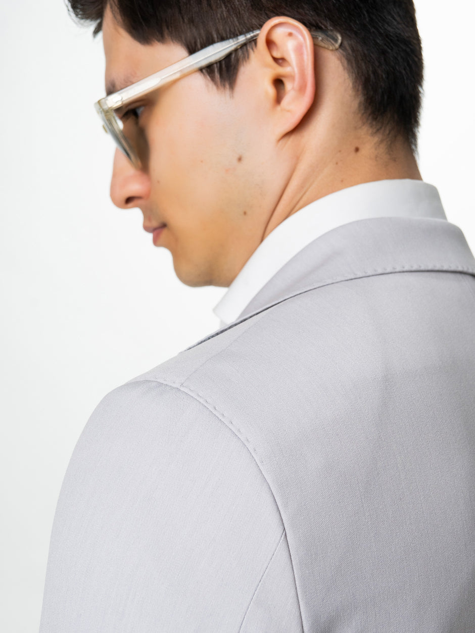 Sacou Barbati Gri Smart Casual Din Lana BMan0074 (9)