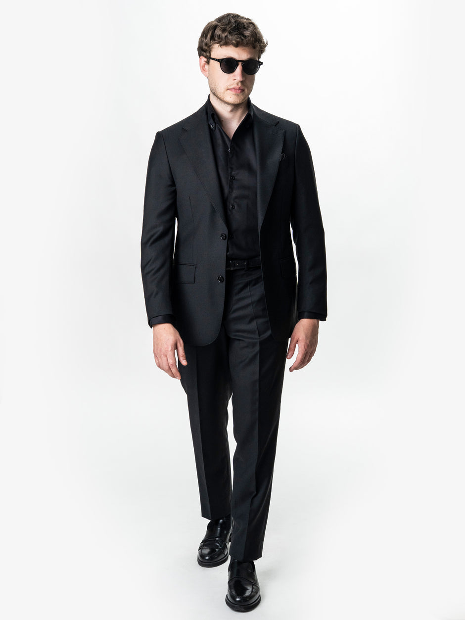 Camasa Barbati Neagra Non-Iron Guler One-Piece BMan0207 (8)