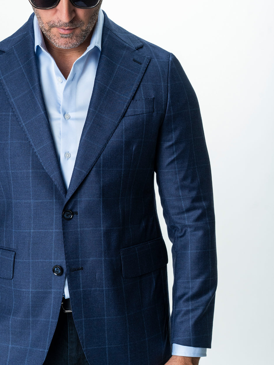 Sacou Office Barbati Bleumarin 100% Lana BMan0045 (6)