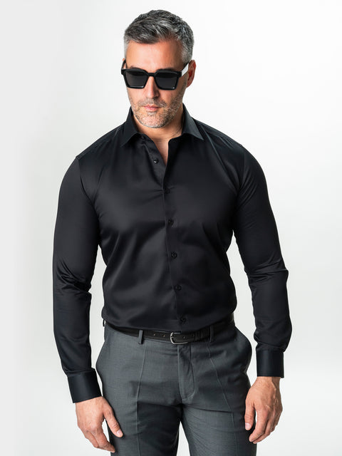 Camasa Neagra Barbati Premium Confort Fit Non Iron BMan0063